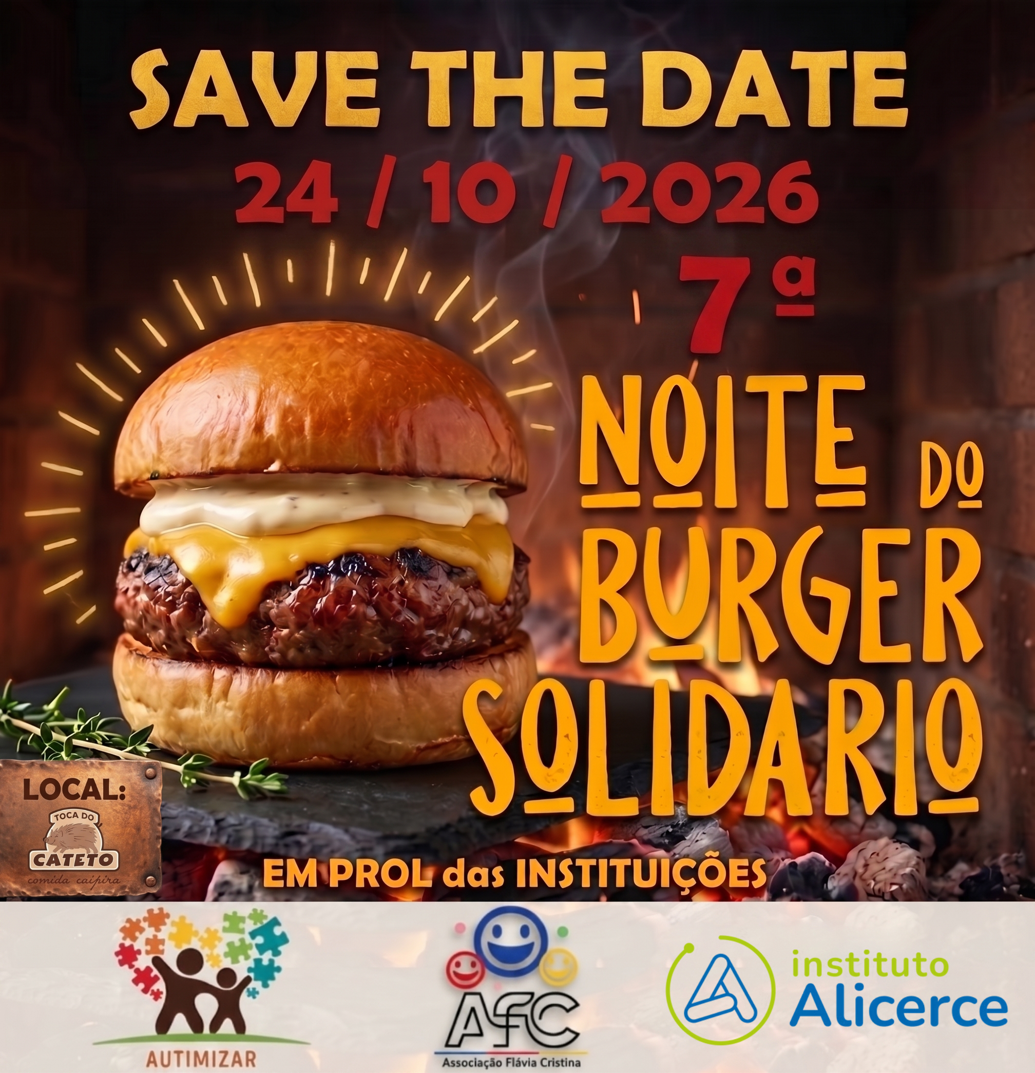 Save The Date - 7ª Noite do Burger Solidário
